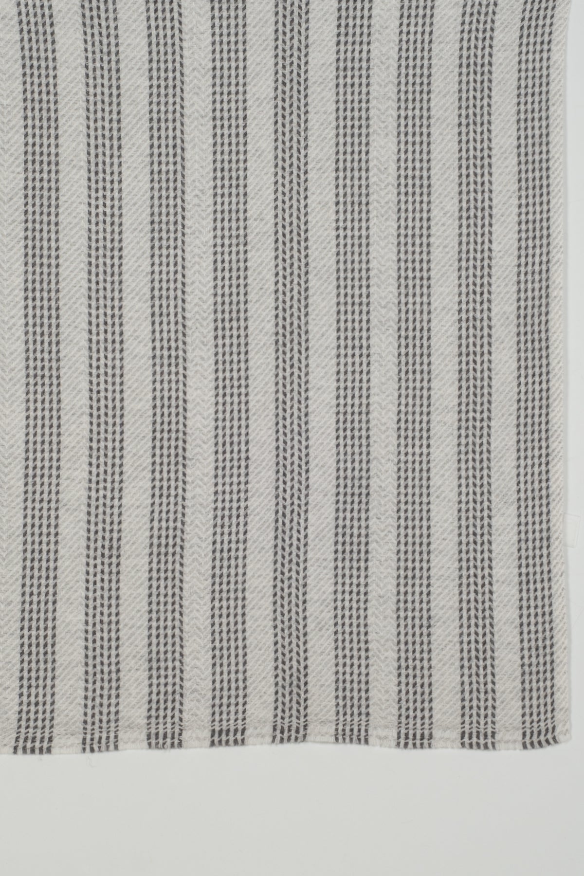 Chevron Stripe Grey Cashmere Wool Scarf
