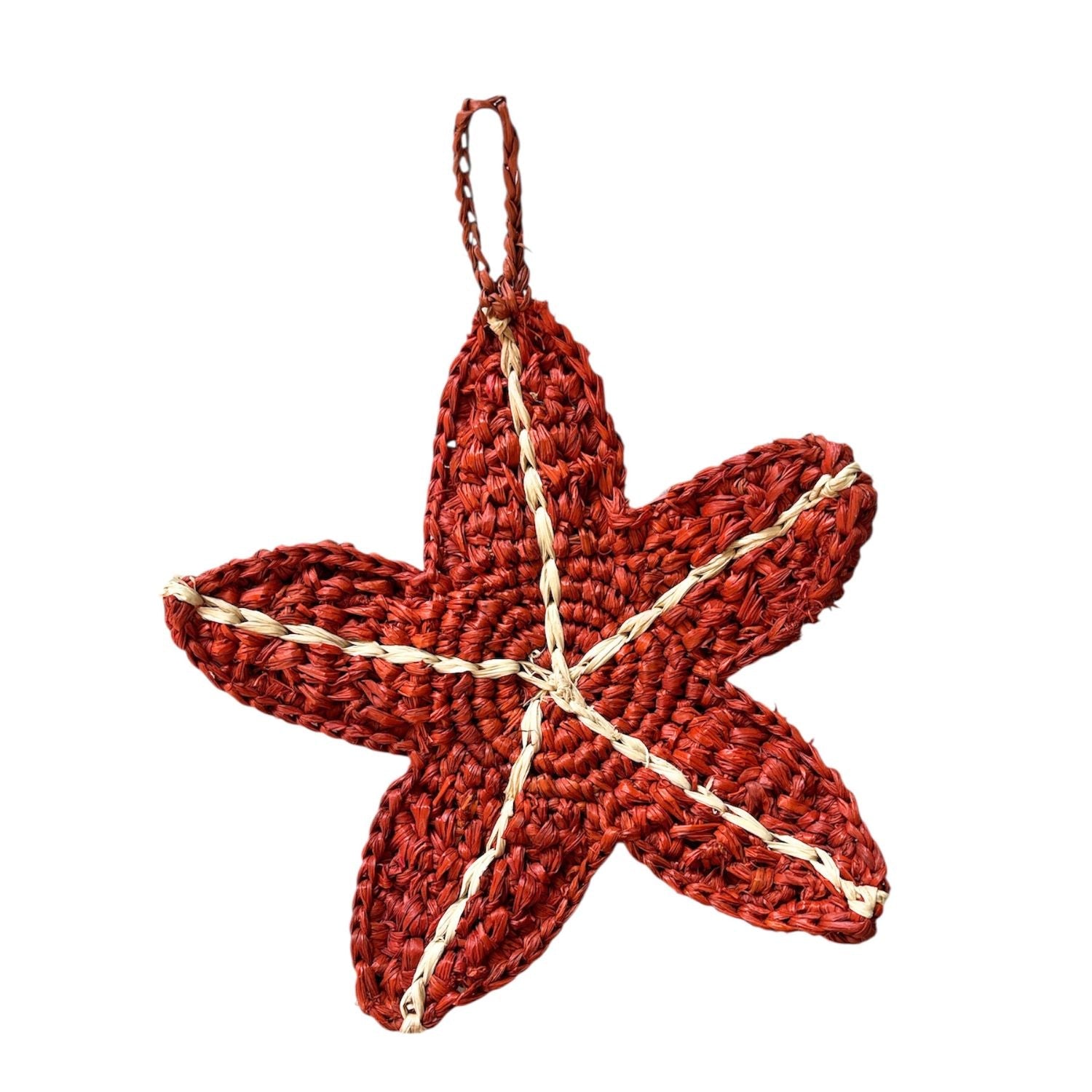 Hand Crocheted Starfish Keyring