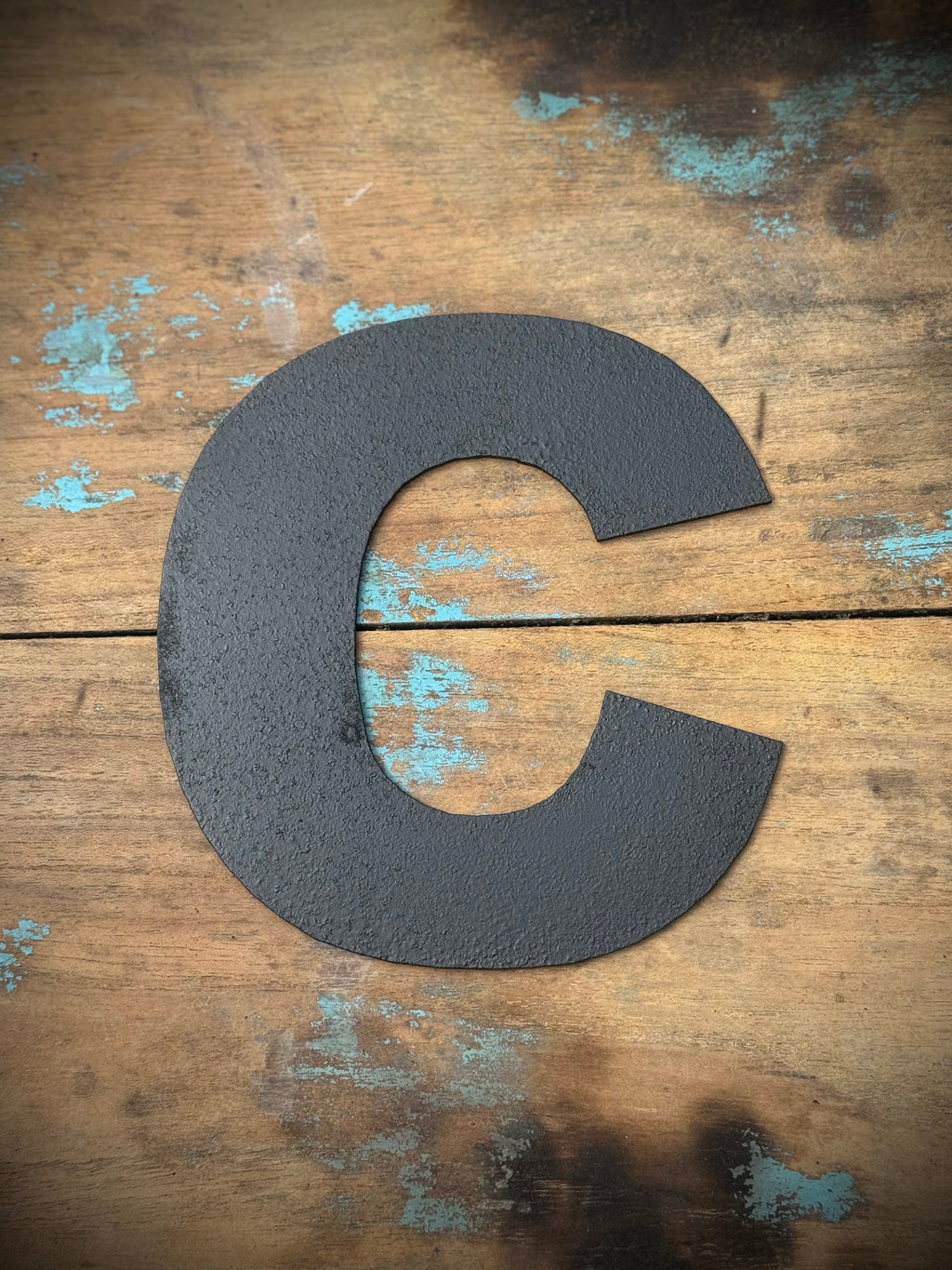 Black Metal Letters 12 inch and 5 inch Rustic Industrial Wall Decor