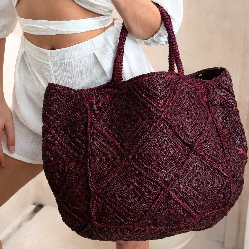 Nico Raffia Tote Bag