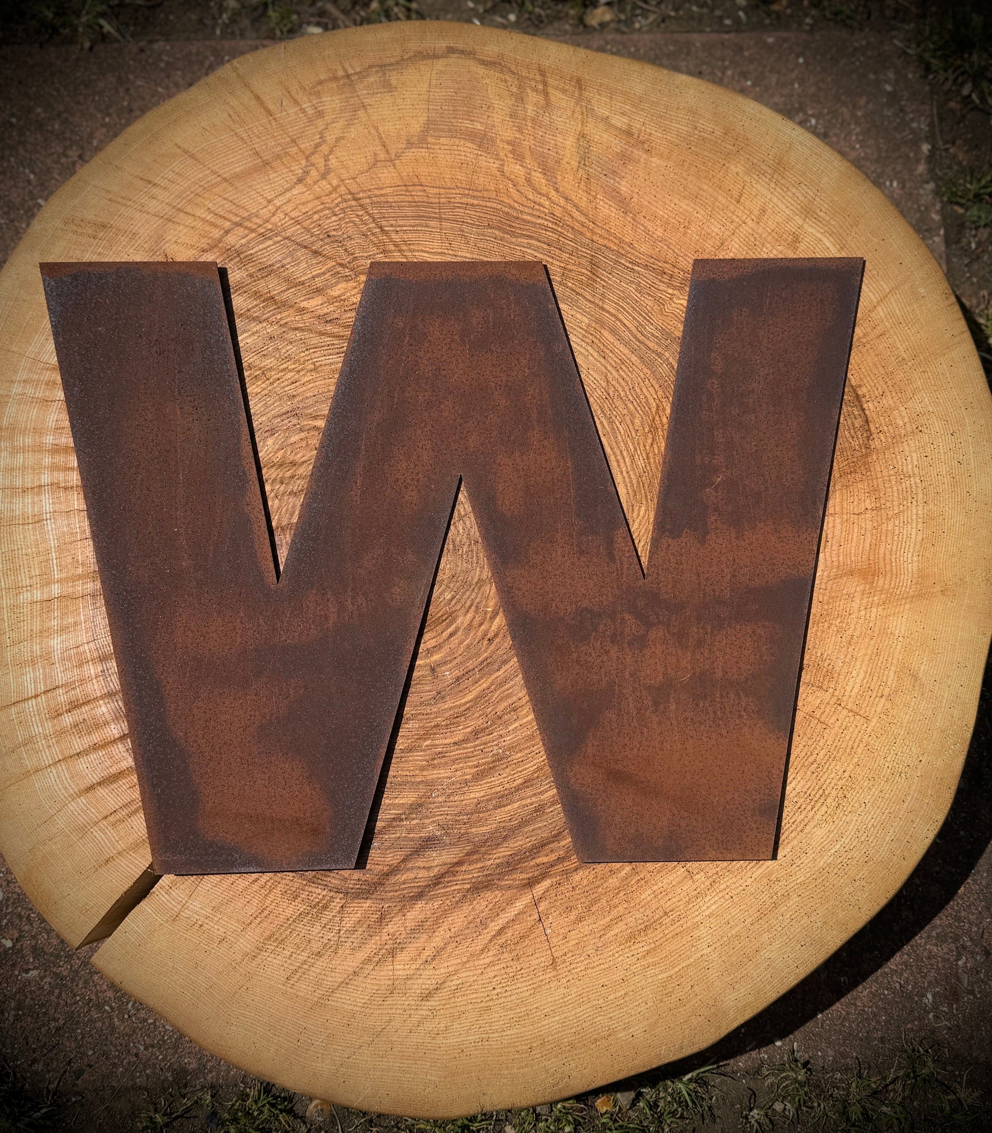 5 inch Fat Font Rusty Metal Letters A-Z 0-9