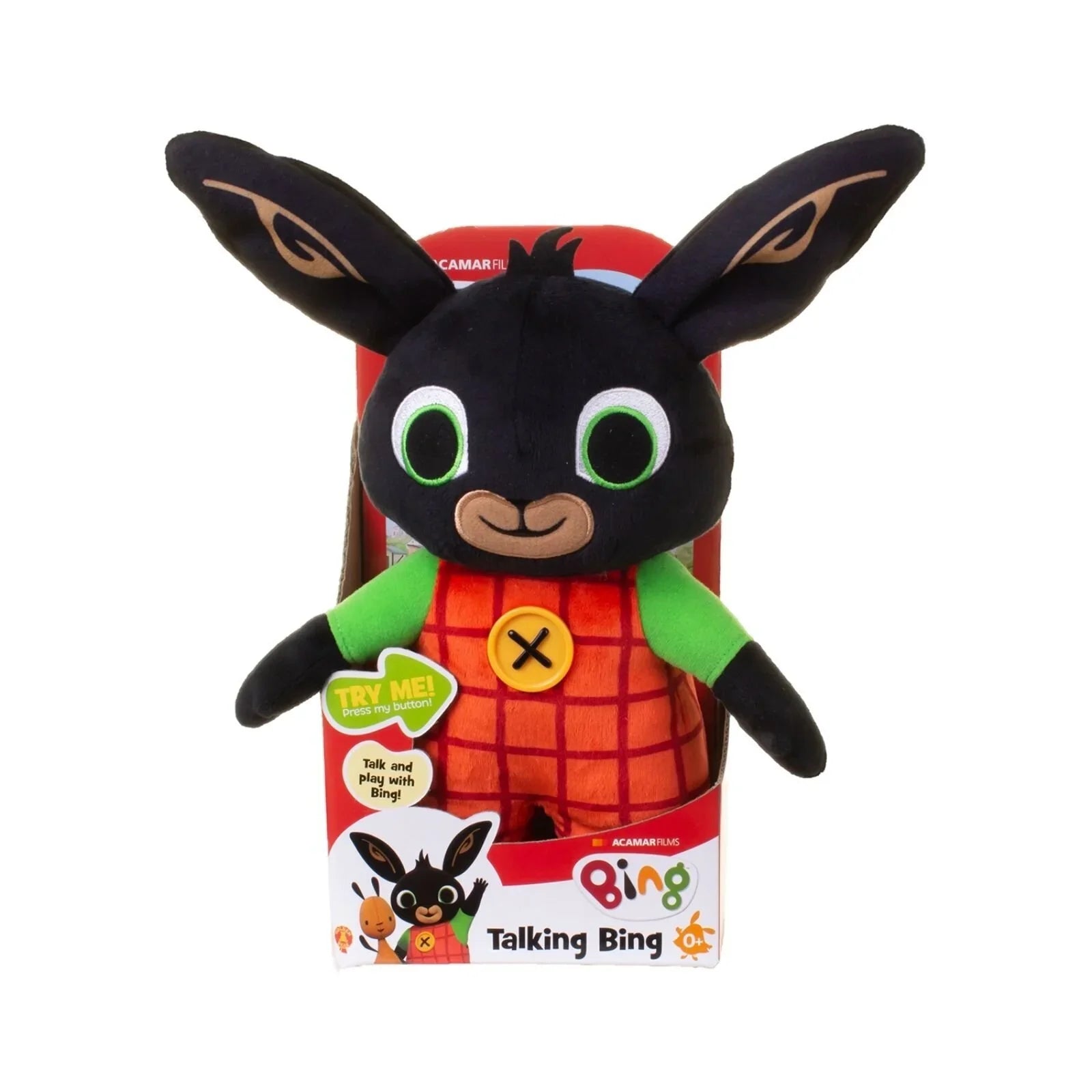 Bing Talking Soft Toy with Sounds and Light Up Button