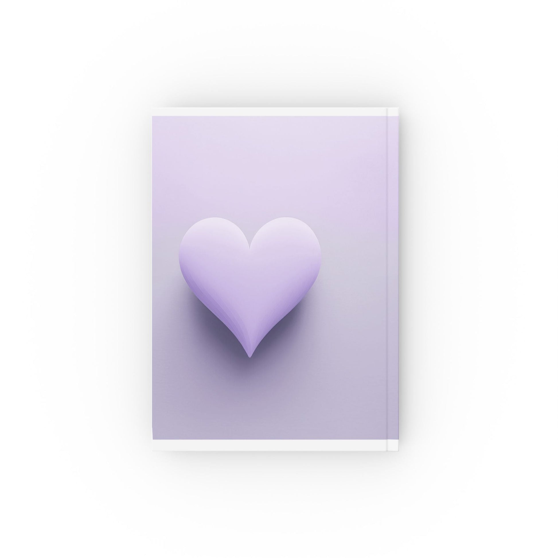 Lilac Hardcover Journal with Love Heart Design