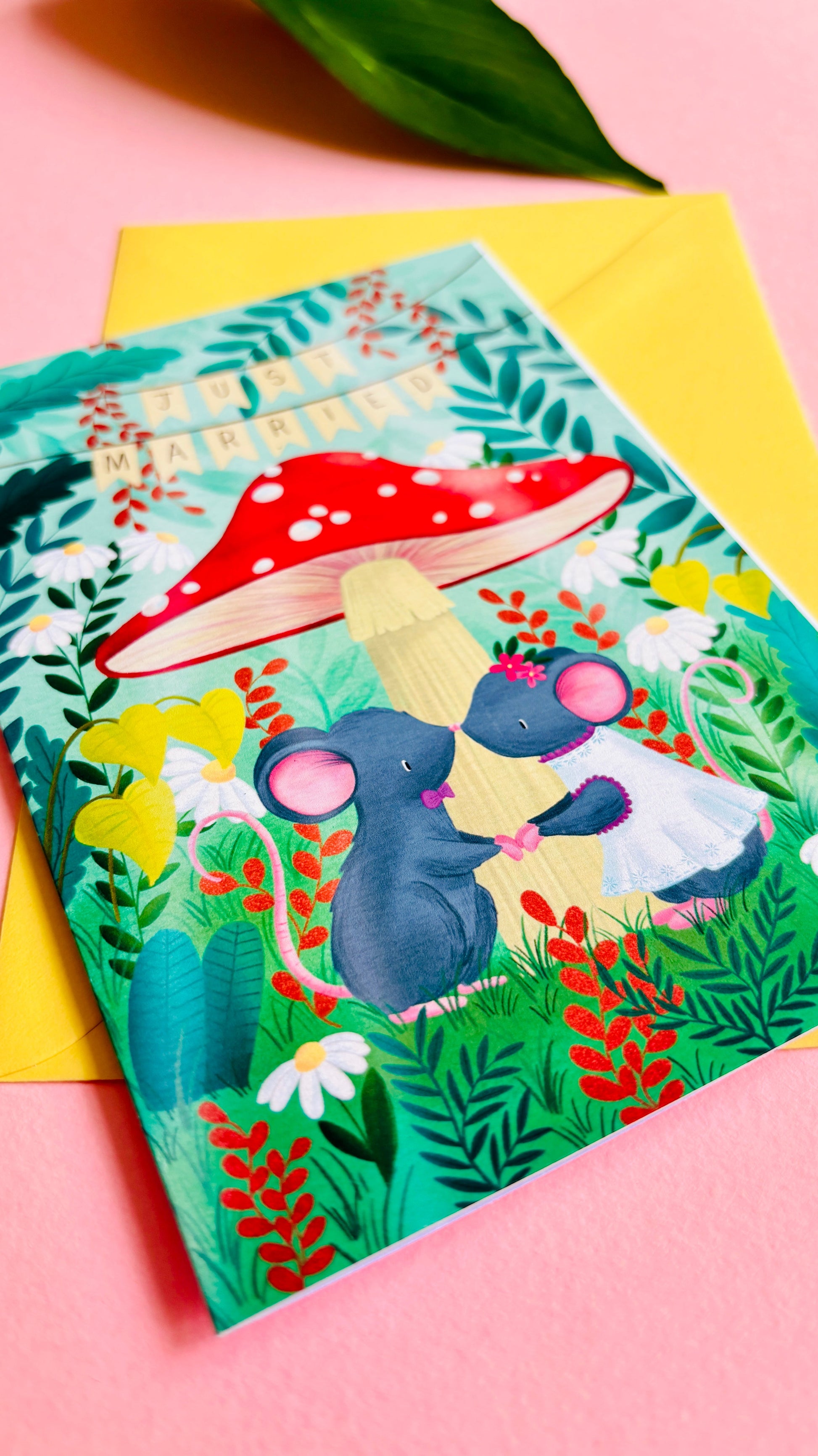 Handmade Gay Wedding Card Whimsical Forest Themed Greetings