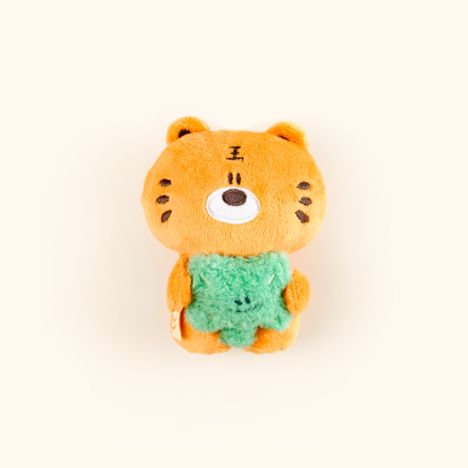 Tiger Peanut and Four Leaf Clover Bag Charm
