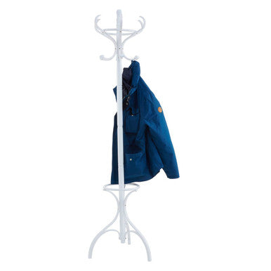 White Floor Standing Coat Stand 184cm