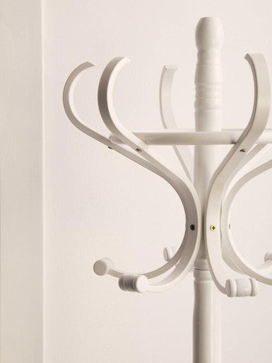 White Floor Standing Coat Stand 184cm