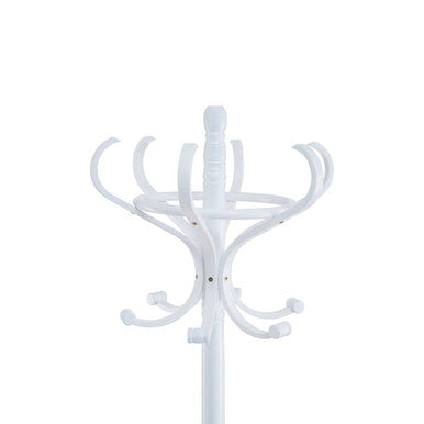 White Floor Standing Coat Stand 184cm