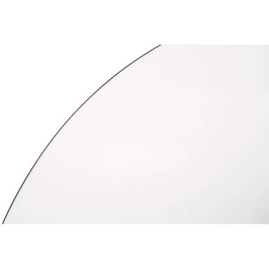 Round Glass Top Dining Table with Steel Frame