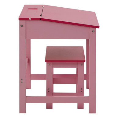 Pink Children's Desk and Stool Set