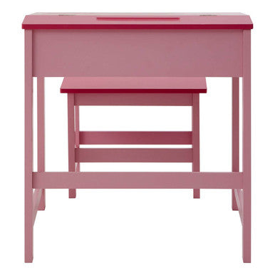 Pink Children's Desk and Stool Set