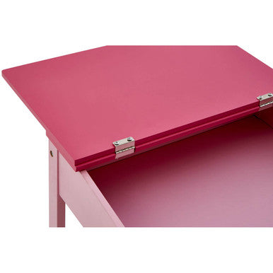 Pink Children's Desk and Stool Set