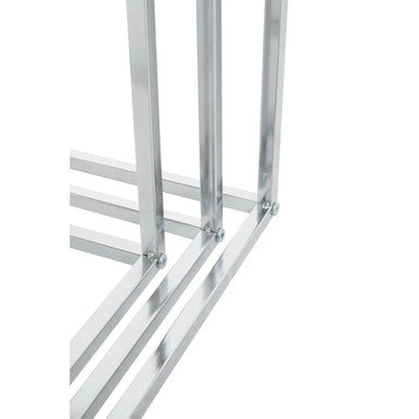 Matte White Nest of 3 Tables with Chrome Frame