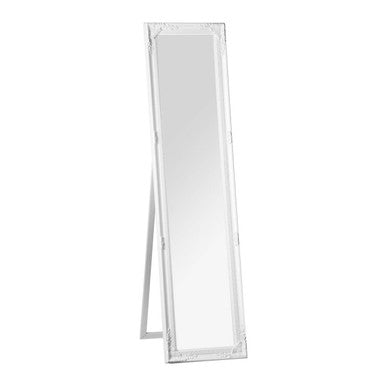 Vintage White Floor Standing Mirror