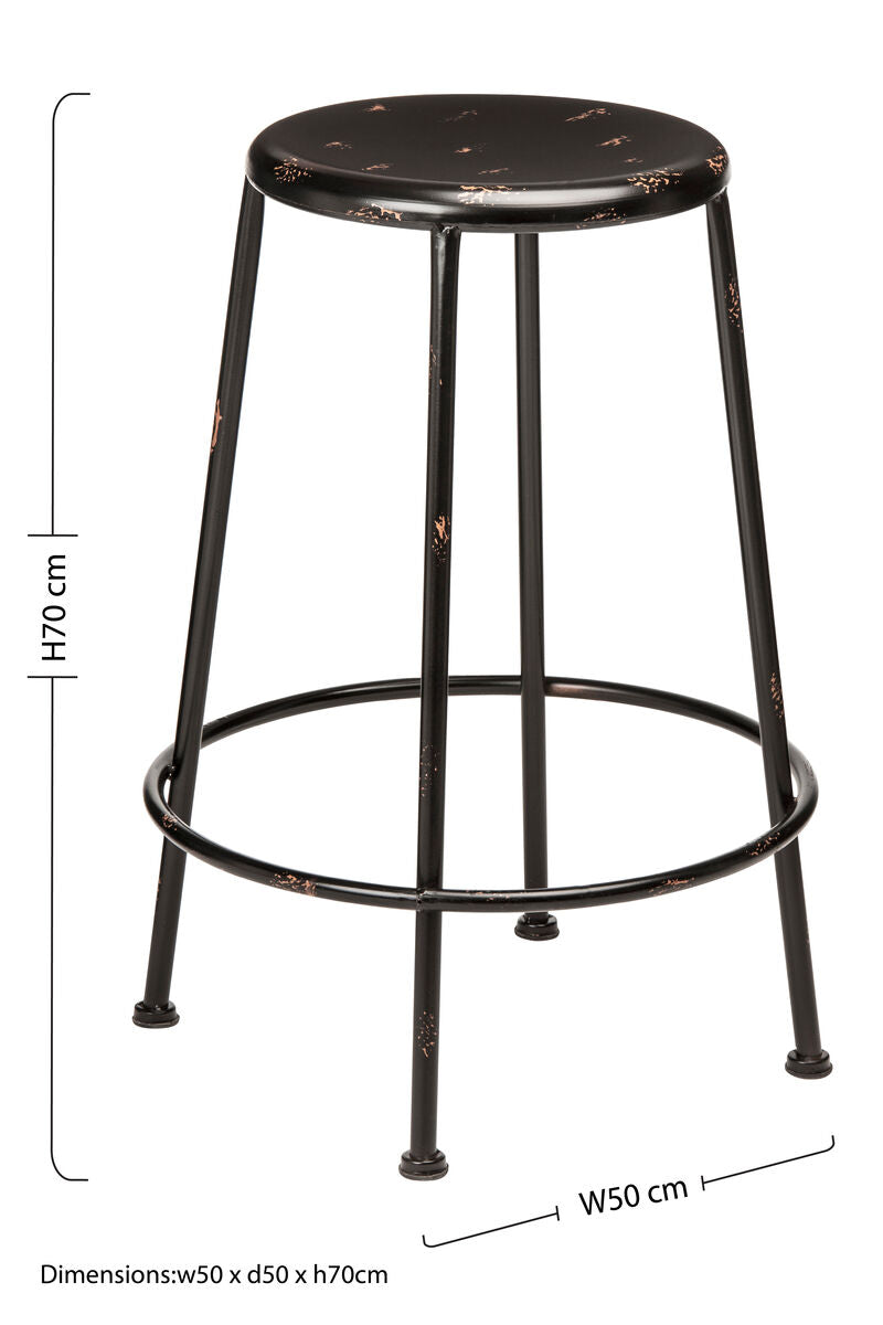Black Metal Bar Stool