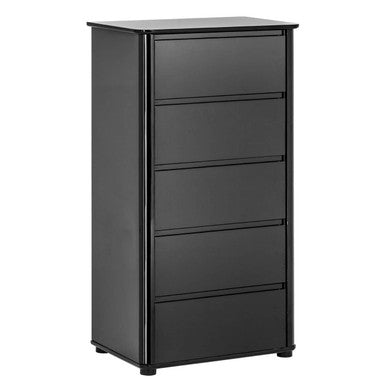 Black High Gloss 5 Drawer Chest