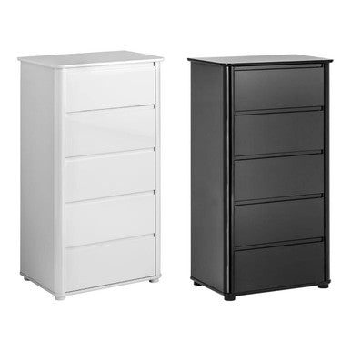 Black High Gloss 5 Drawer Chest