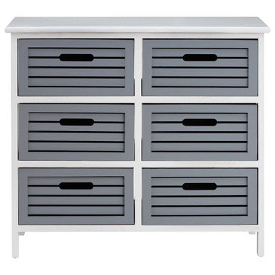 Grey 6 Drawer Storage Unit
