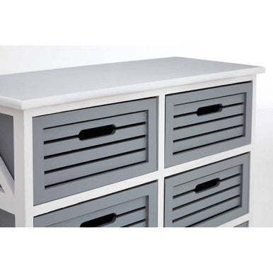 Grey 6 Drawer Storage Unit