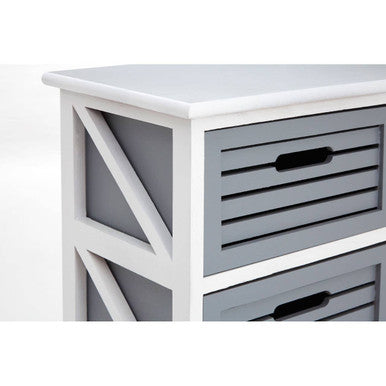 Grey 6 Drawer Storage Unit