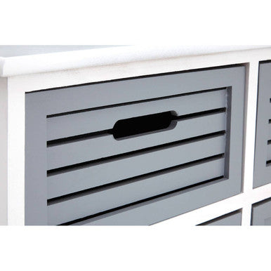 Grey 6 Drawer Storage Unit