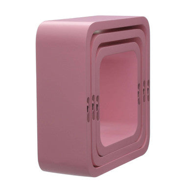 Set of Three Pink Wall Cubes