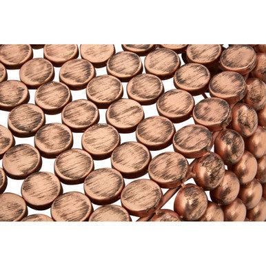 Gold Interlinked Beaded Iron Copper Finish Coffee Table