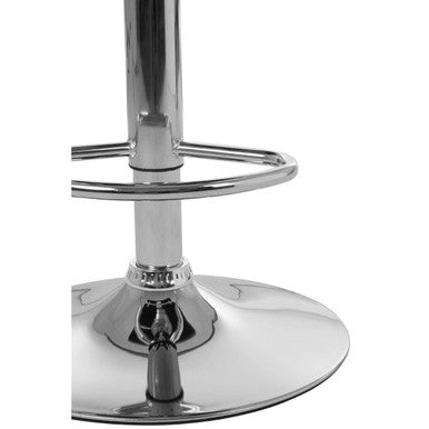Grey Leather Effect Bar Chair with Gas Lift