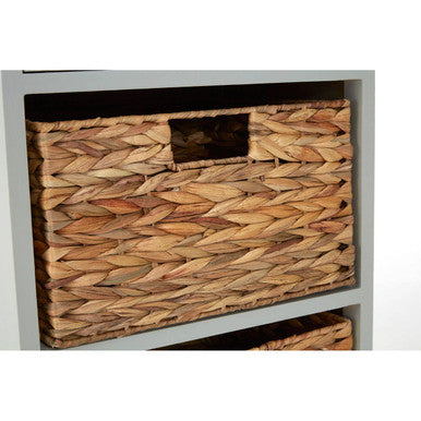 One Drawer Two Baskets Cabinet in Grey