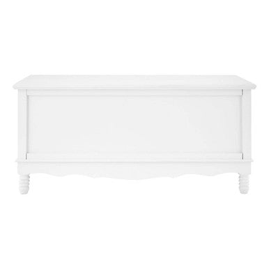 White Coffee Table with Three Drawers and Mixed Handles