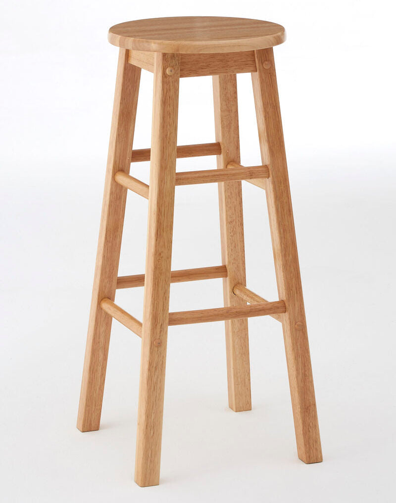 Natural Tropical Wood Tall Bar Stool