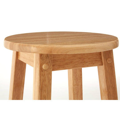 Natural Tropical Wood Tall Bar Stool