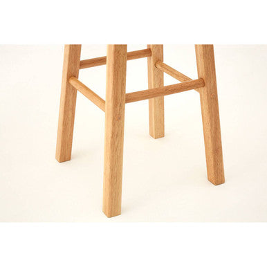 Natural Tropical Wood Tall Bar Stool