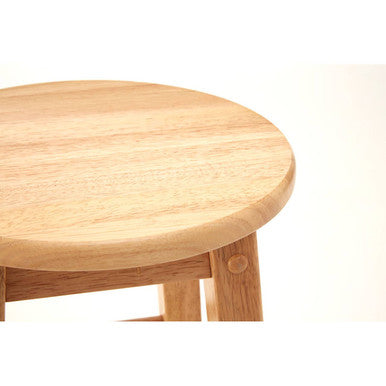 Natural Tropical Wood Tall Bar Stool