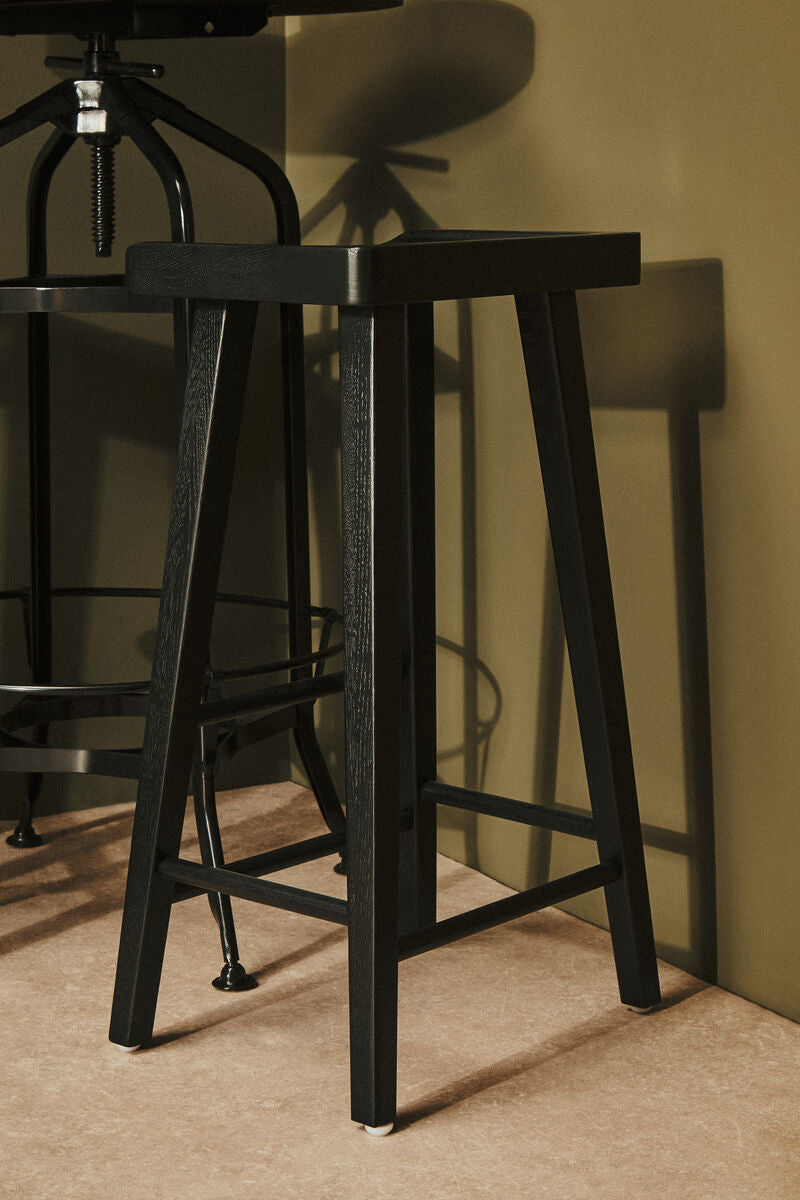 Black Oak Wood Bar Stool