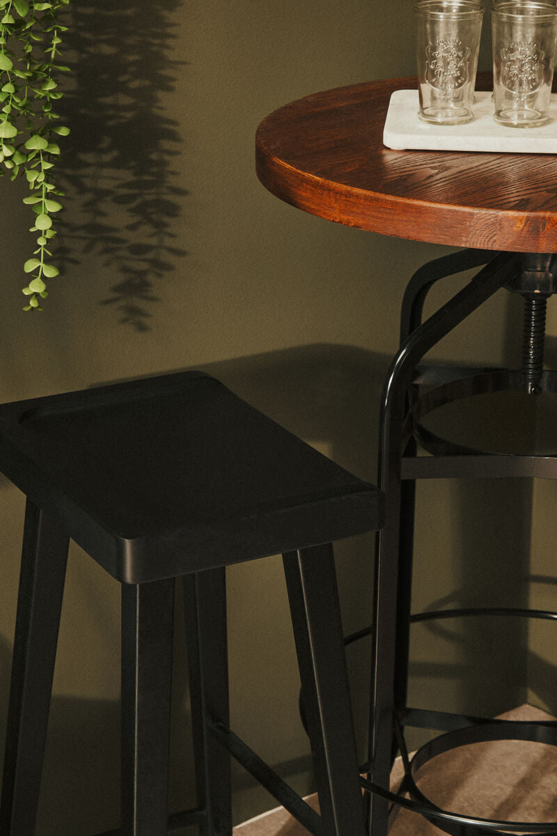 Black Oak Wood Bar Stool
