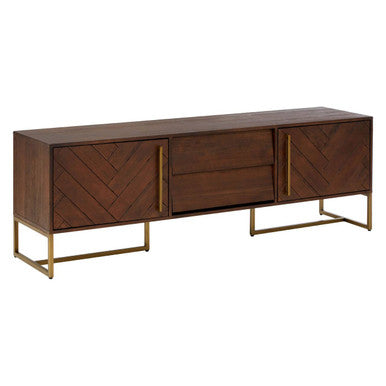Acacia Wood Effect Media Unit