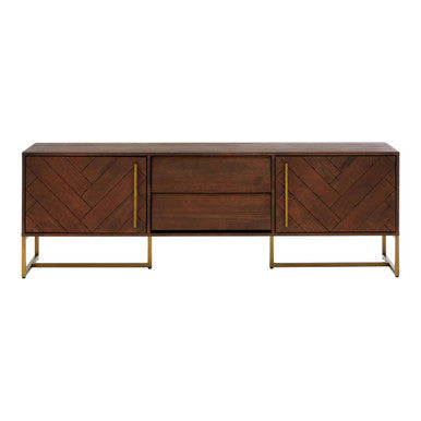 Acacia Wood Effect Media Unit