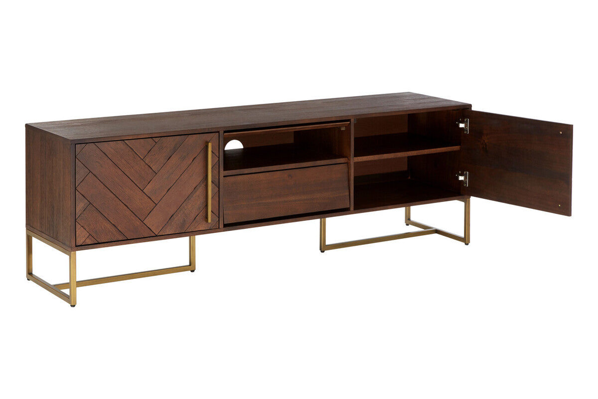 Acacia Wood Effect Media Unit