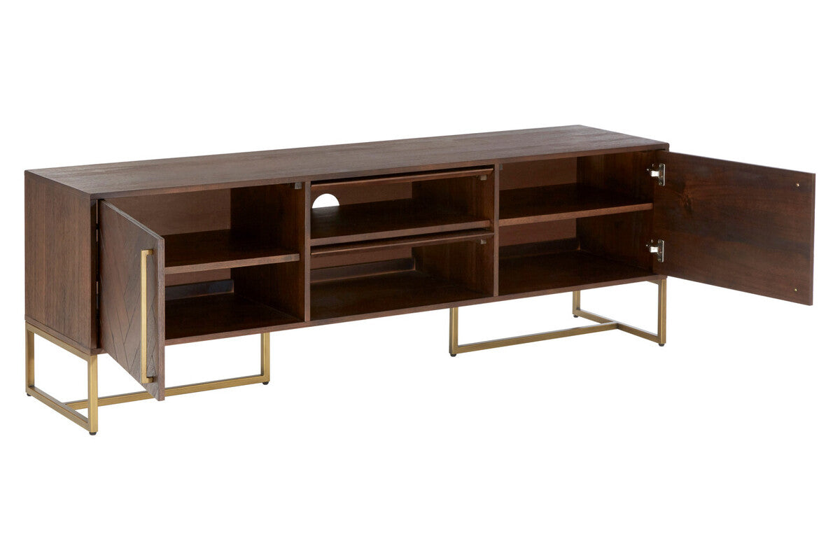 Acacia Wood Effect Media Unit