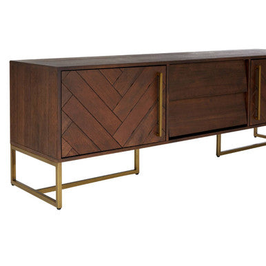 Acacia Wood Effect Media Unit