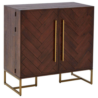 Acacia Wood Effect Drinks Cabinet