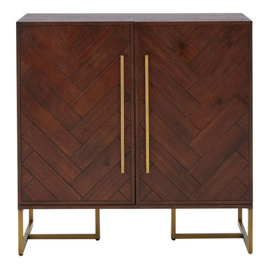 Acacia Wood Effect Drinks Cabinet