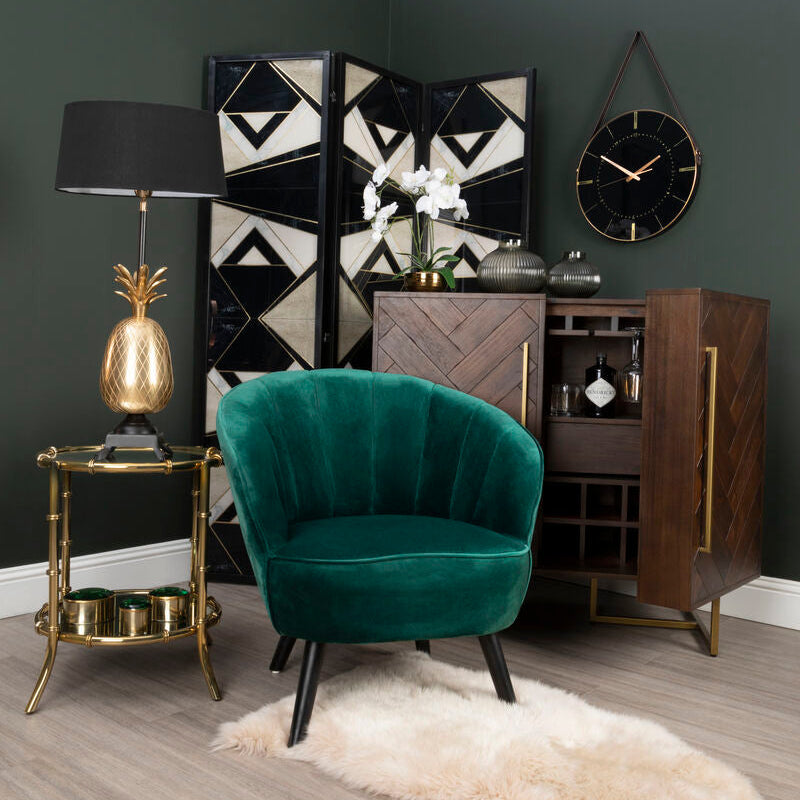 Acacia Wood Effect Drinks Cabinet