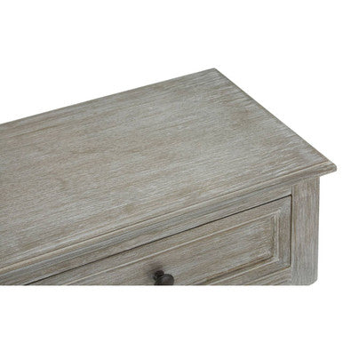 Grey Wash Pine Wood Console Table with 2 Drawers