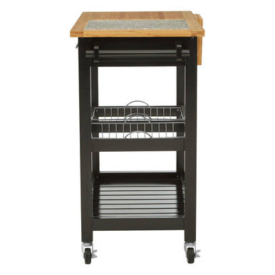 Wide Kitchen Trolley with Granite Top