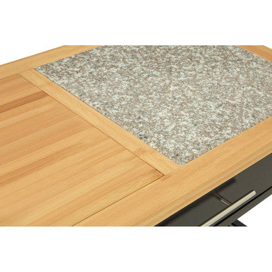 Wide Kitchen Trolley with Granite Top