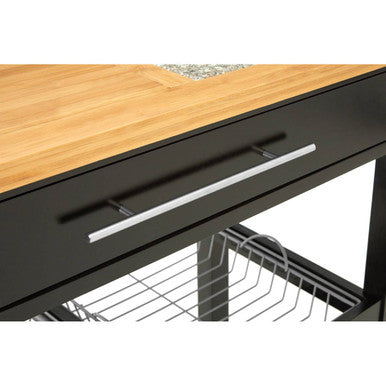 Wide Kitchen Trolley with Granite Top