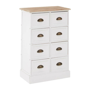 White 8 Drawer Chest