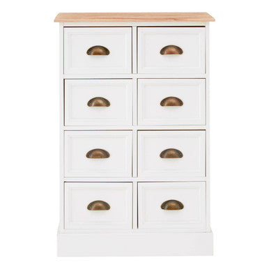 White 8 Drawer Chest